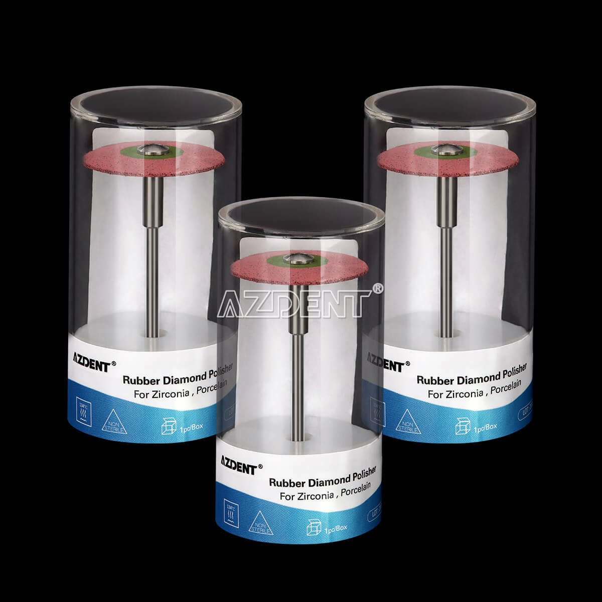 5xDental Rubber Diamond Polisher for Zirconia Porcelain Super Coarse AZ