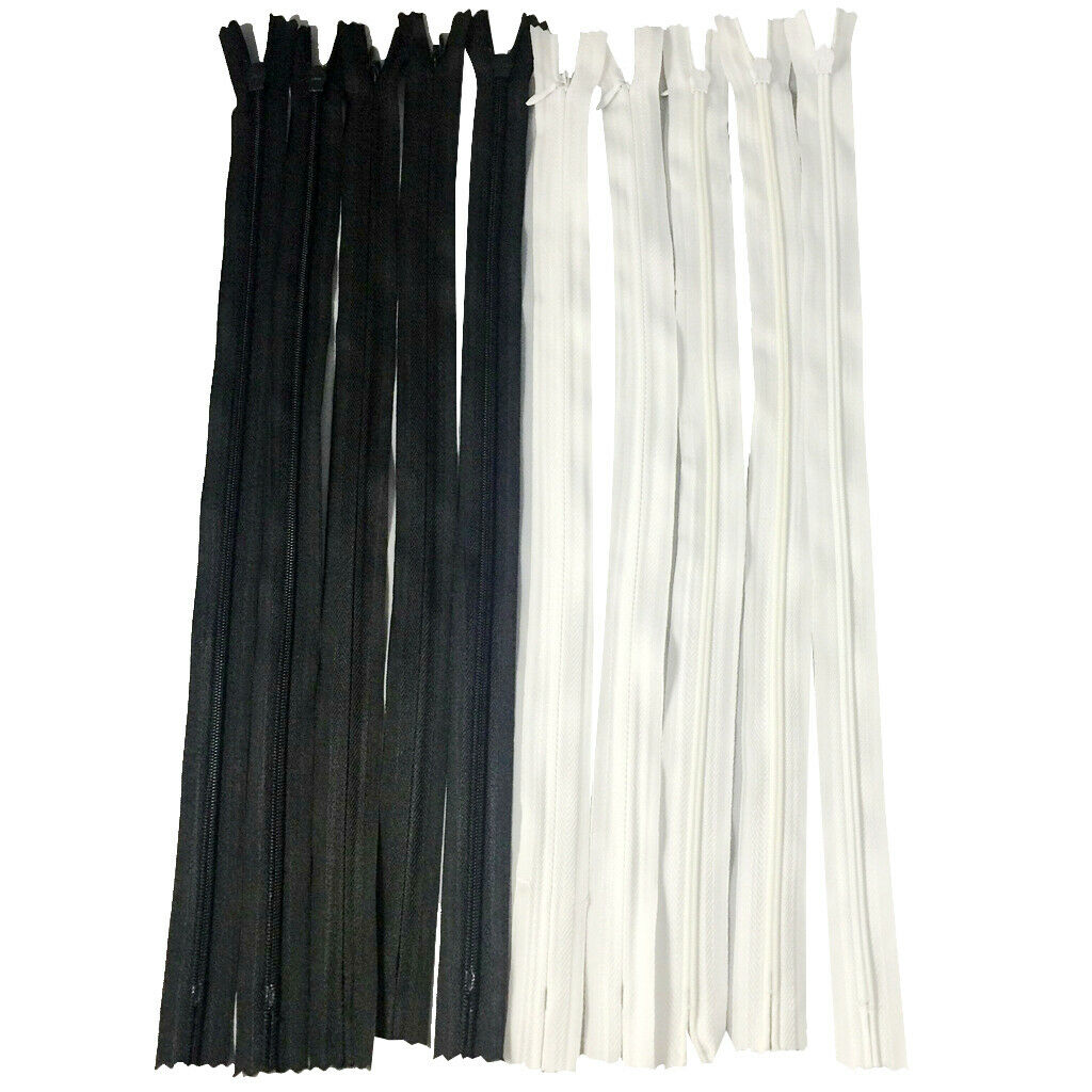 10x Closed End Invisible Nylon Zips Fasteners Single Slider Zippers Dispatch