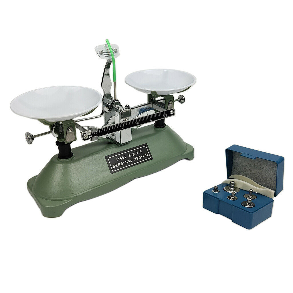 1pc 100g Table Balance Scale Class Teaching Lab Supplies 1/10g w/ Tray