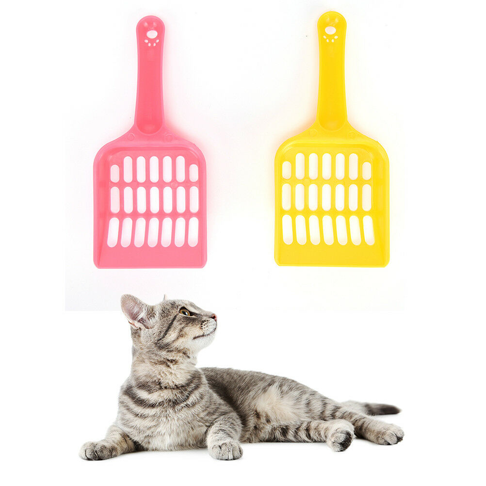 Cat Dog Plastic Litter Tray Scoop Spoon Random Color Waste Poop Shovel Cl.l8