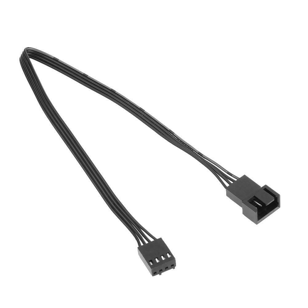 2pcs Motherboard 4Pin Female to PWM Fan 4Pin Male Power Adapter Cable Wire @