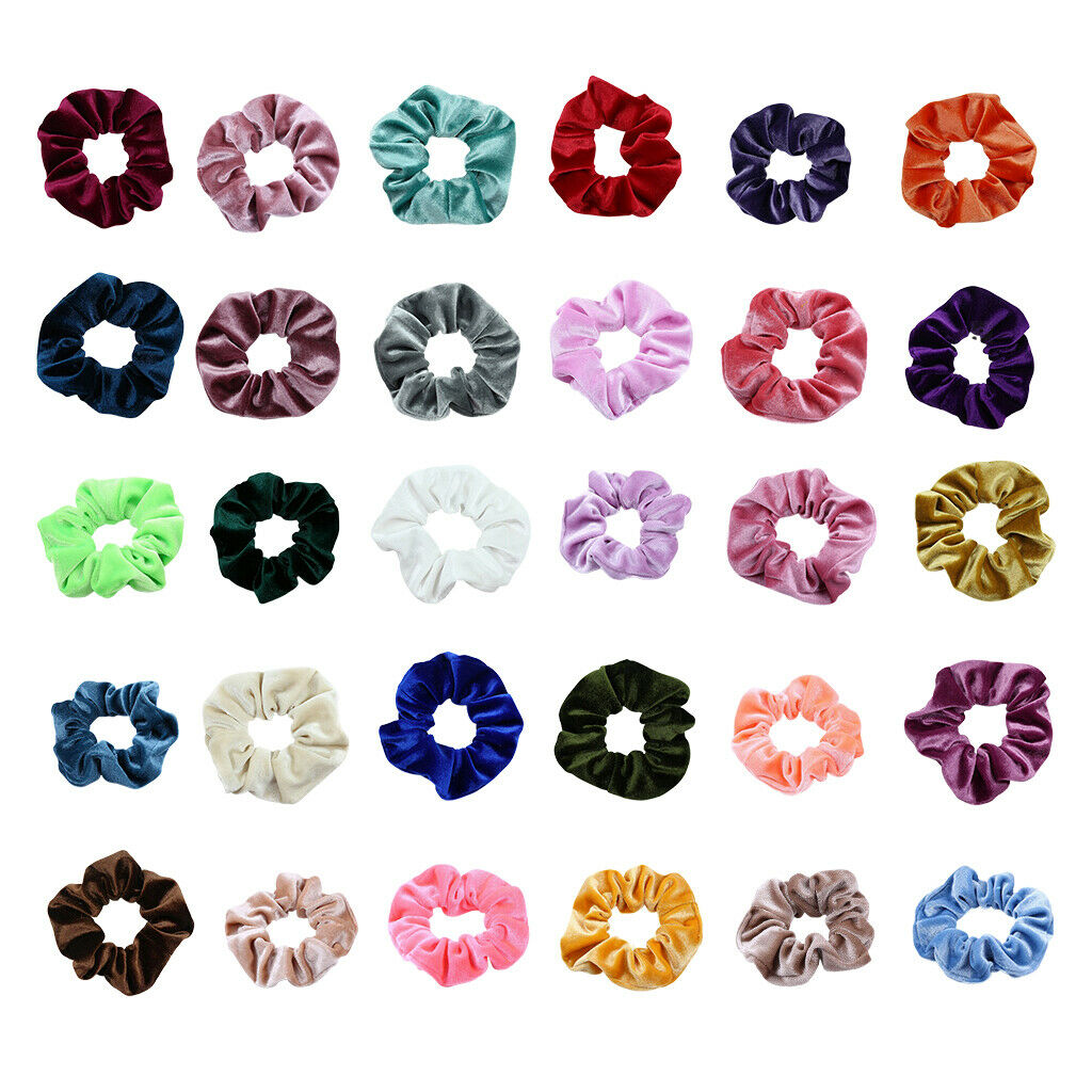 30x Elastic Hair Scrunchies Hair Rope Chic Ponytail Holder Fashion Hair Ties