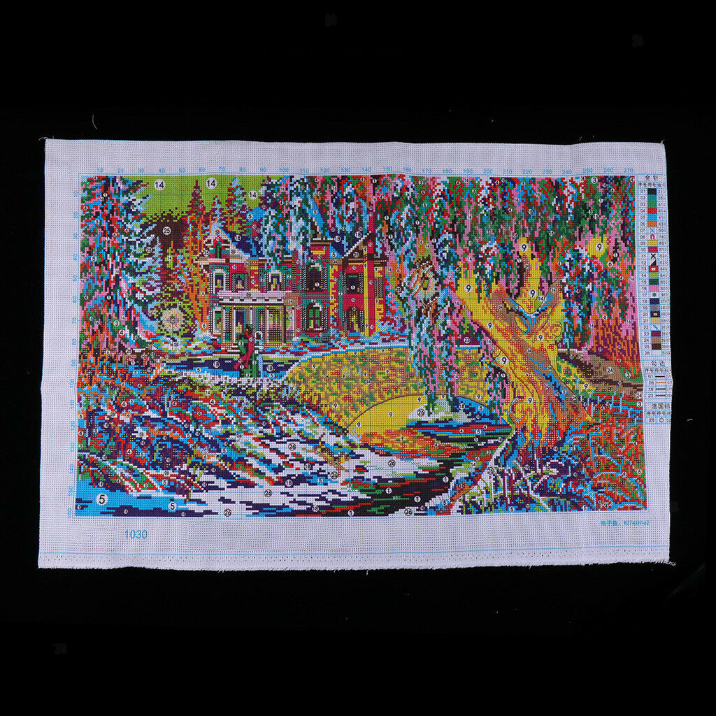 1 Set DIY Modern Cross Stitch Kits Needlework Kits with Winter Scenery Patterns