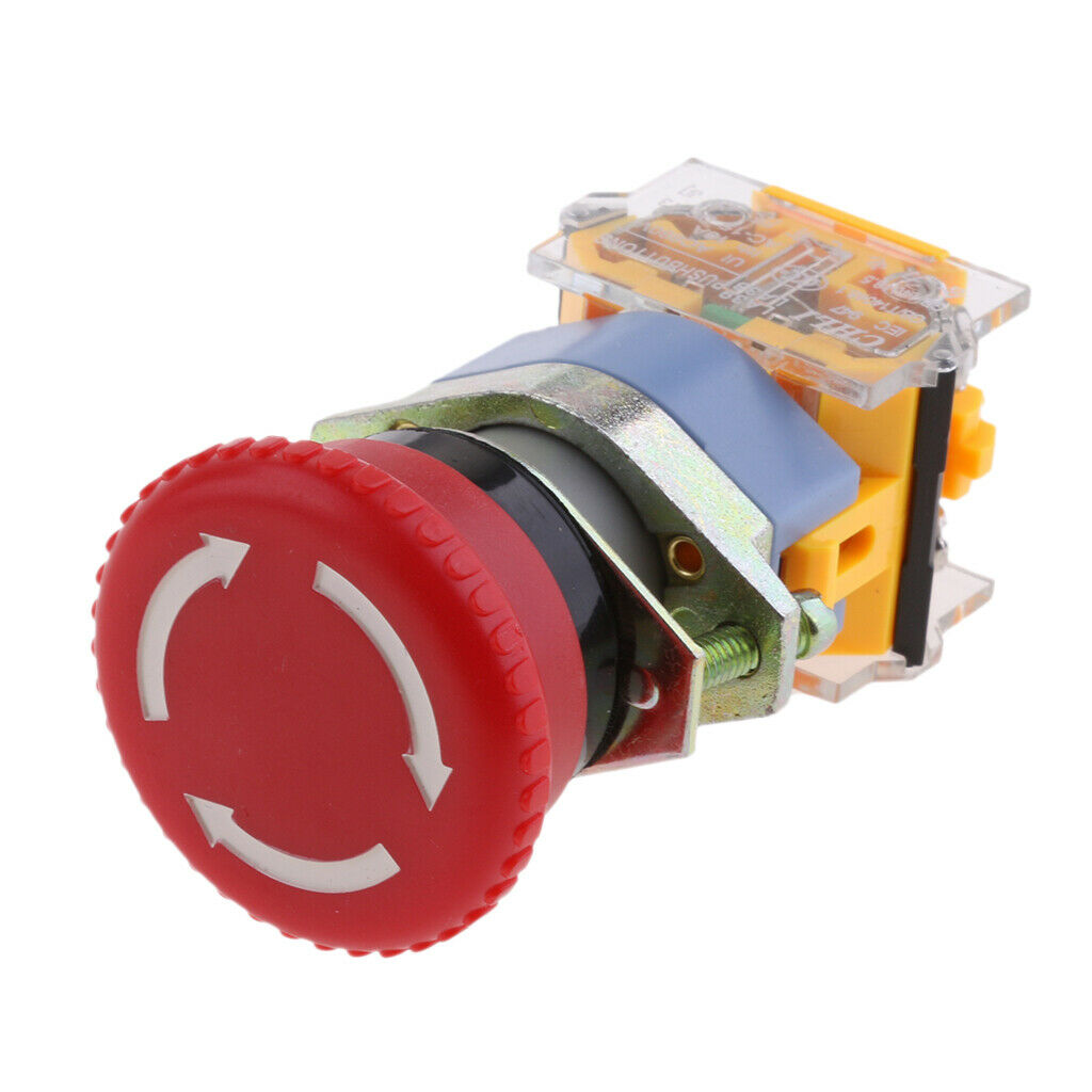LA39-11ZS Mushroom NC/NO Emergency Stop Self Locking Push-button Switch Red
