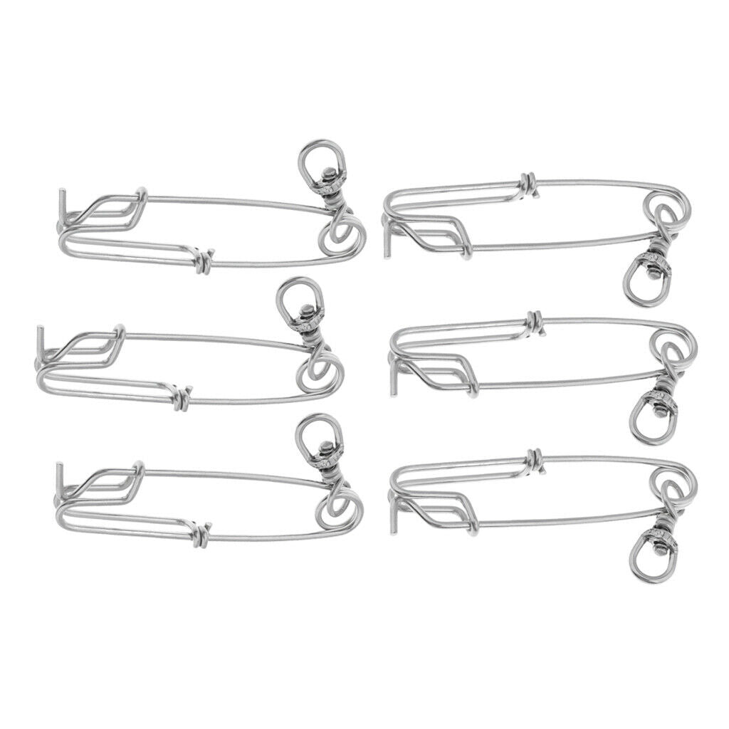 6pcs   Fishing   Long   Line   Clips   Snaps   Tuna   Clips   Fishing