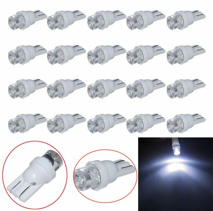 20 Pcs 12V DC Car White LED T10 194 168 SMD W5W Auto Wedge Side light Bulb Lamp/