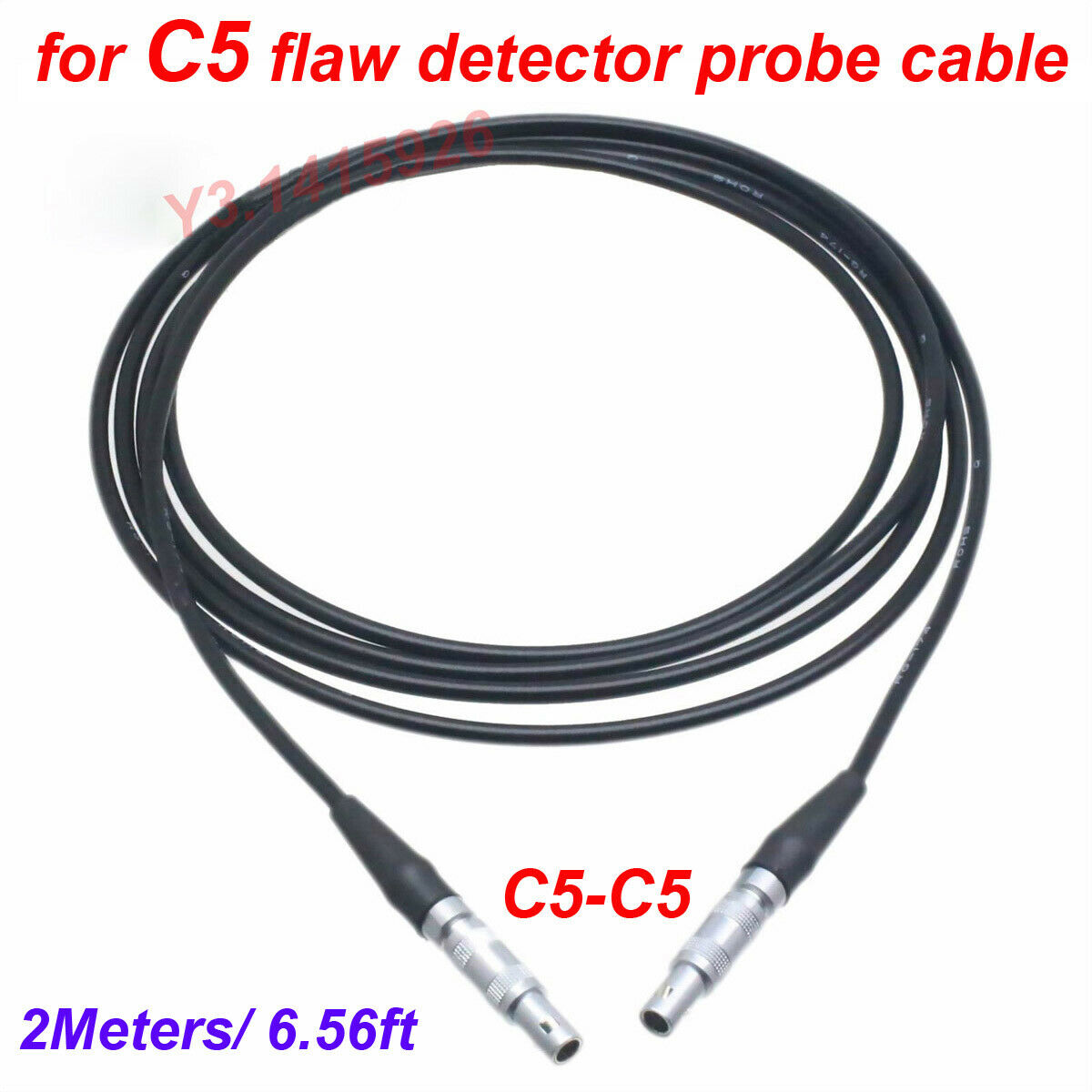 Cable Equality LEMO-00S 00-00 C5-C5 for Ultrasonic Equipment Flaw Detector 6.5FT