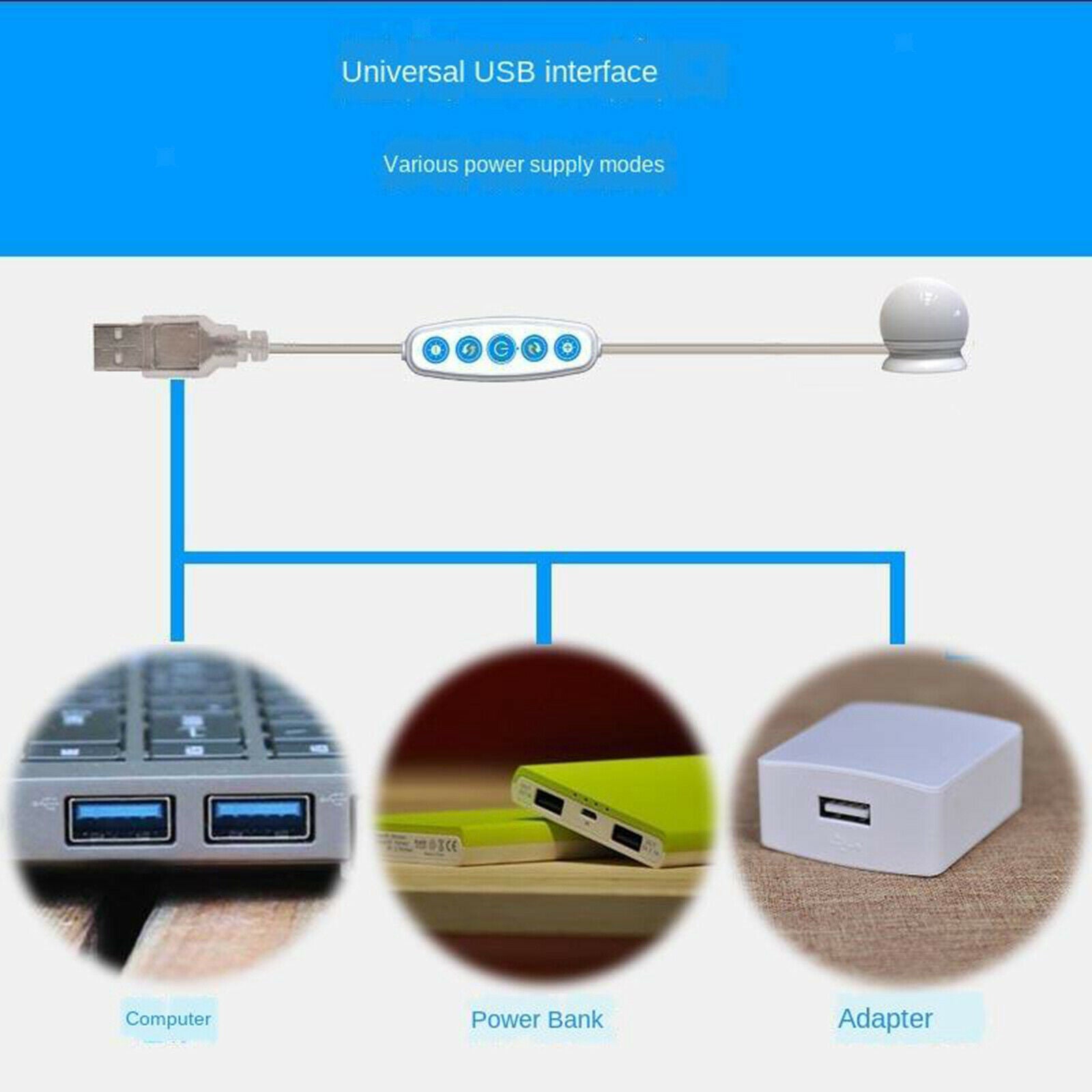 10 LED Makeup Mirror Light Lamp Bulbs Vanity Light Dimmable Tabletop Beauty Lamp