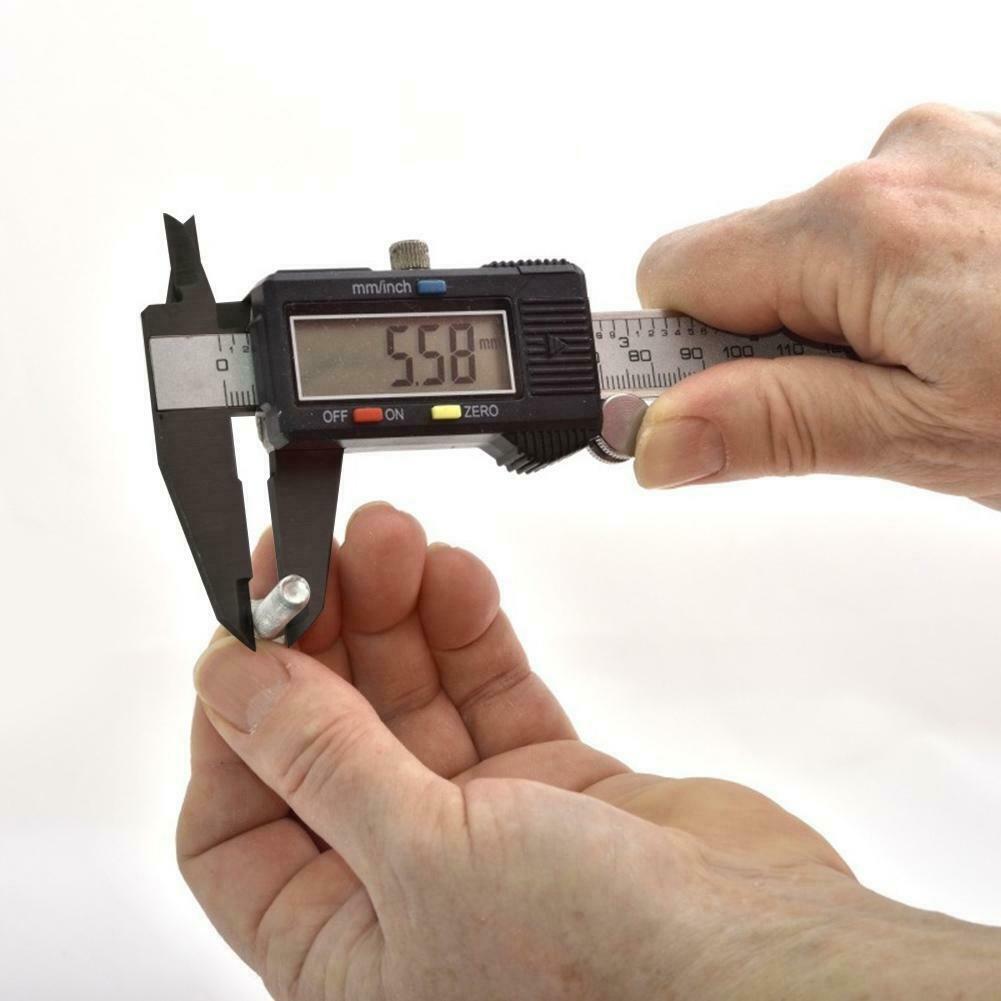 150mm 6 inch LCD Digital Electronic Carbon Fiber Vernier Calipers Measuring
