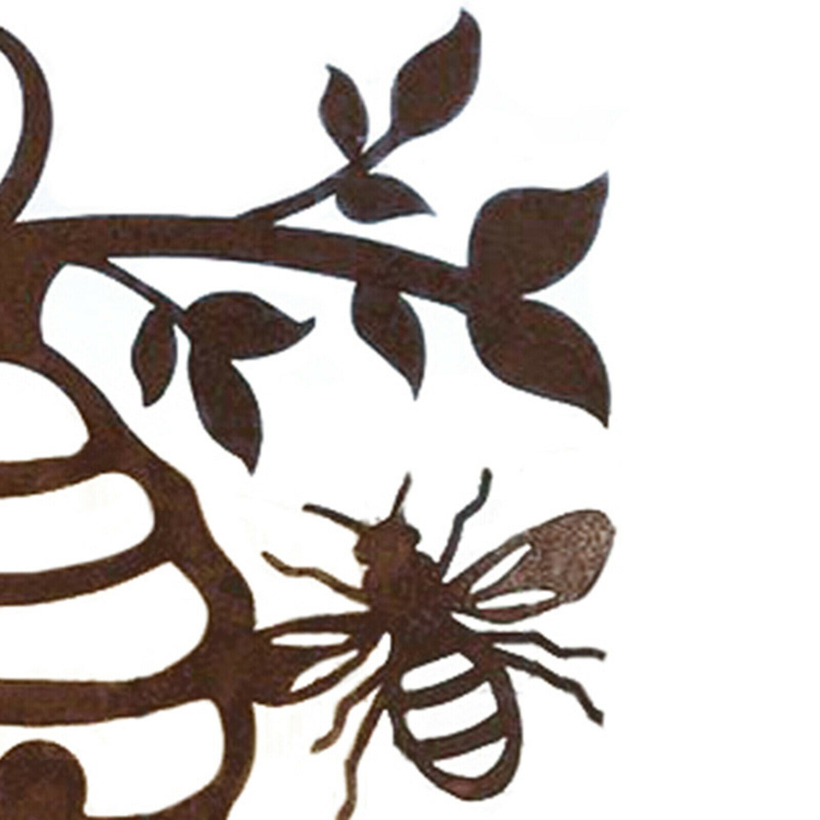 Novelty Bee Hive Garden Silhouette Fence Lawn Backyard Bee Statue Decorative