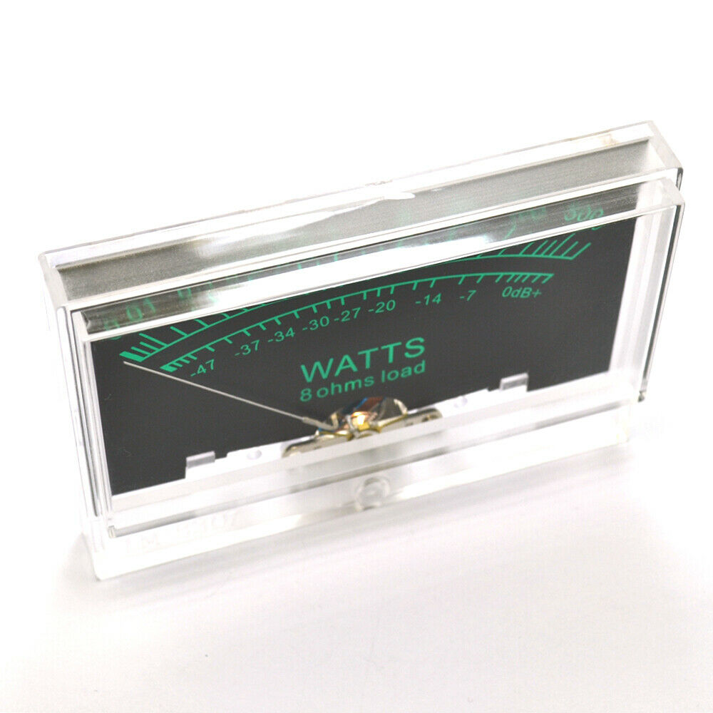 H-10050 Panel Meters Black And Green Background VU(DC 500uA) Audio Equipment Use
