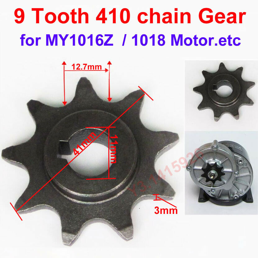 Electric Scooter Engine Motor Part Motor Pinion 9Tooth Chain Gear MY1016Z Sprock
