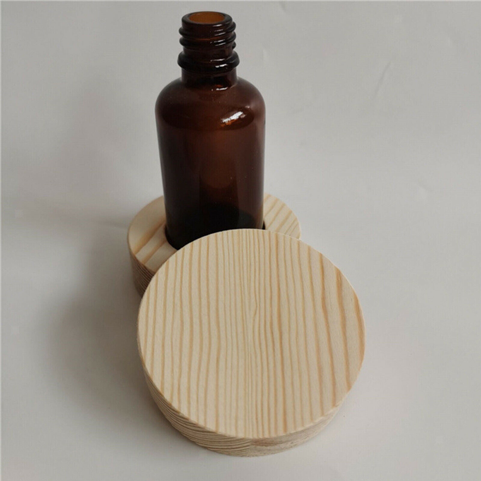 Wooden Essential Oil Storage Organizer Holder 50ml Single Slot Wood Rack