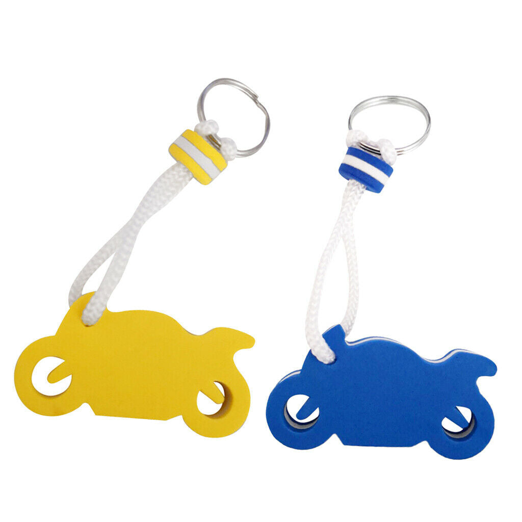 2 Colors Ocean Buoyant Key Ring Floating Diving Motorcycle Keyring Keychains