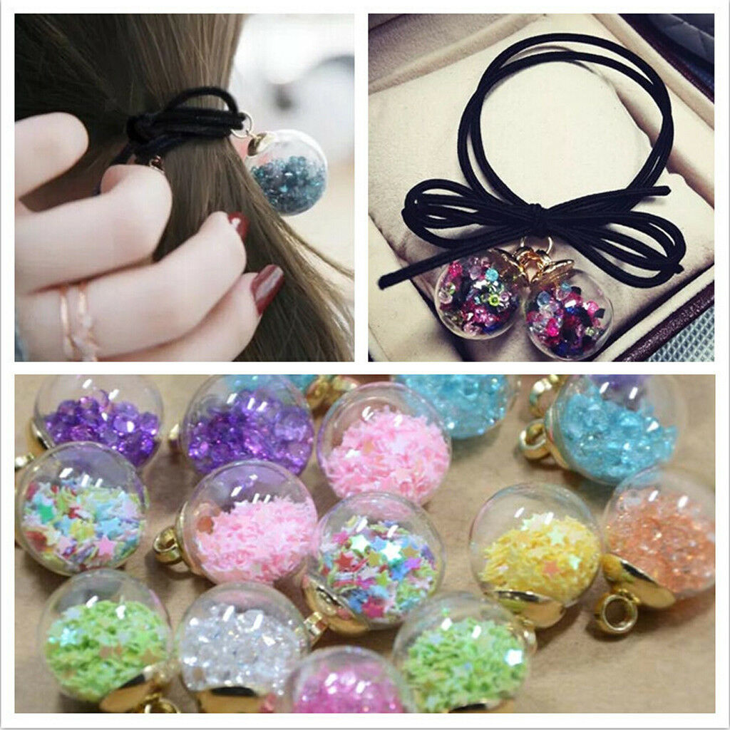 9pcs Craft DIY Decor Supplies Sheer glass ball with star wish bottle