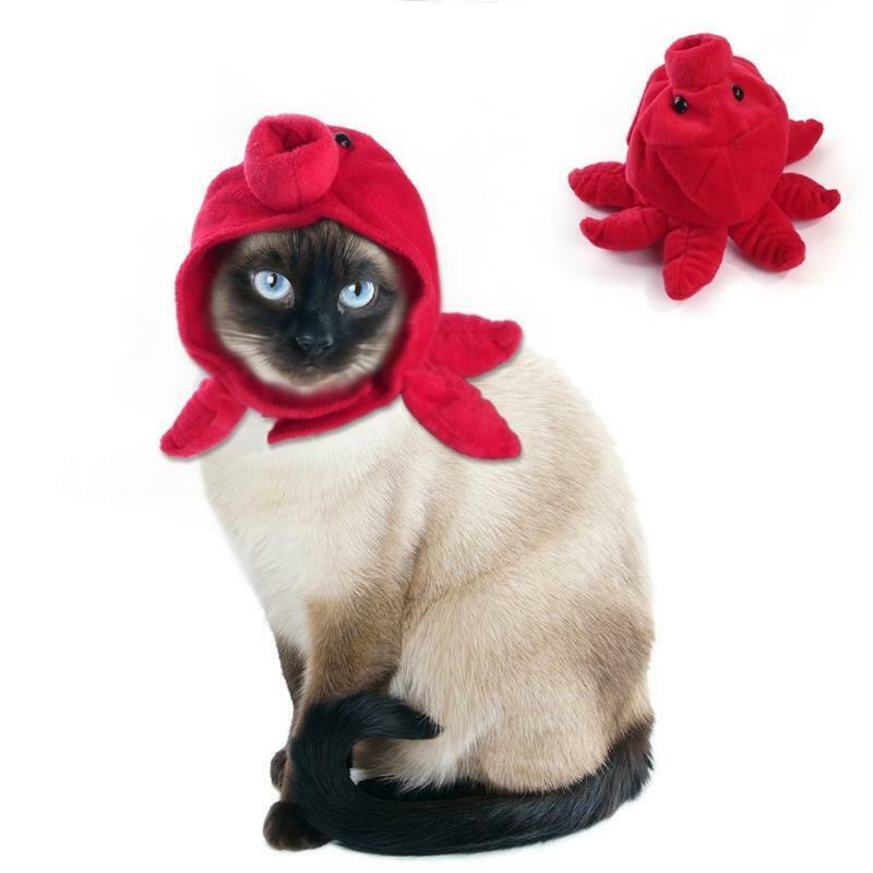 Warm Octopus Cap Pet Resizable Cute Hat Headwear for Cat Small Puppy Bunny