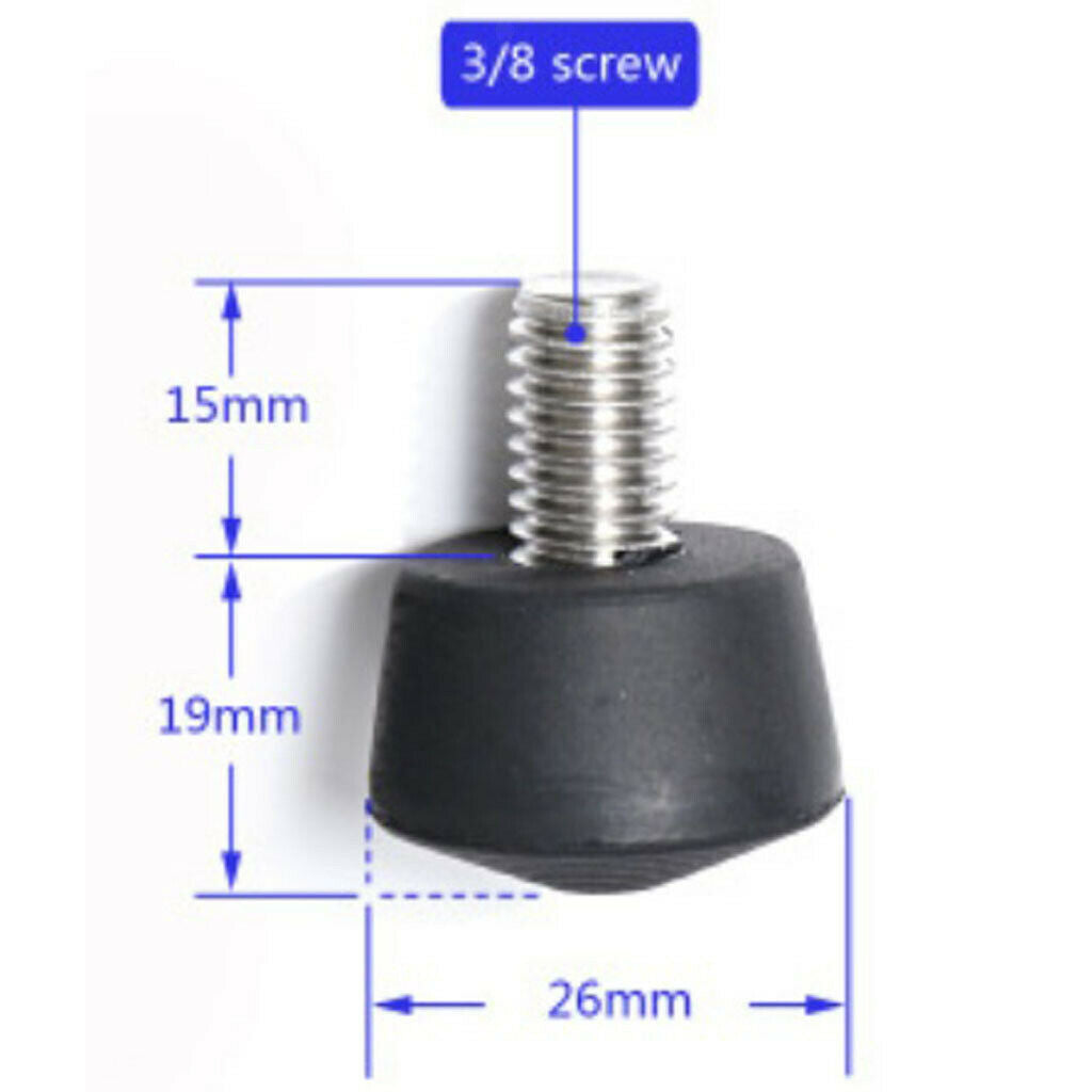 Rubber Tripod Spike 3/8" Screw for Monopod Feet Leg Aluminum Alloy Accessory