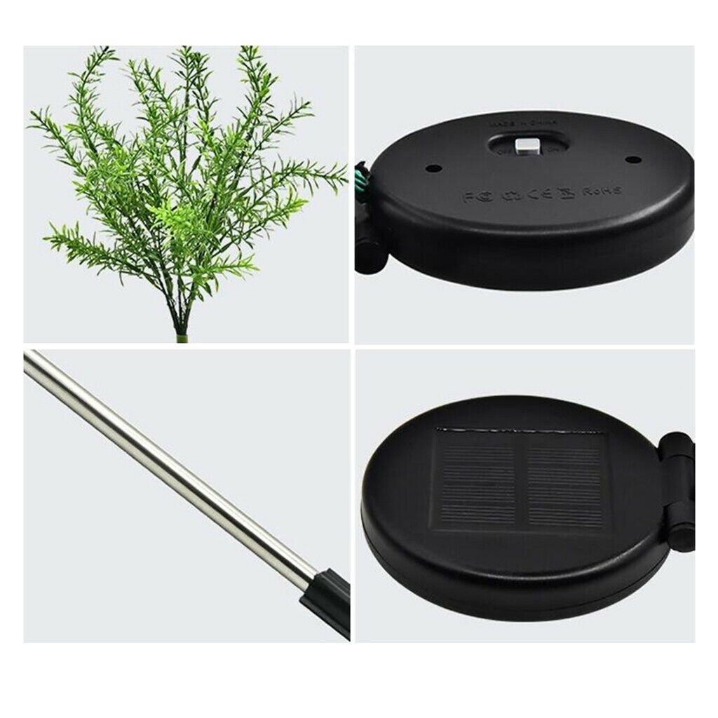 Solar Garden Light Christmas Tree Lamp LED Ground Lamp Indoor Outdoor Decor