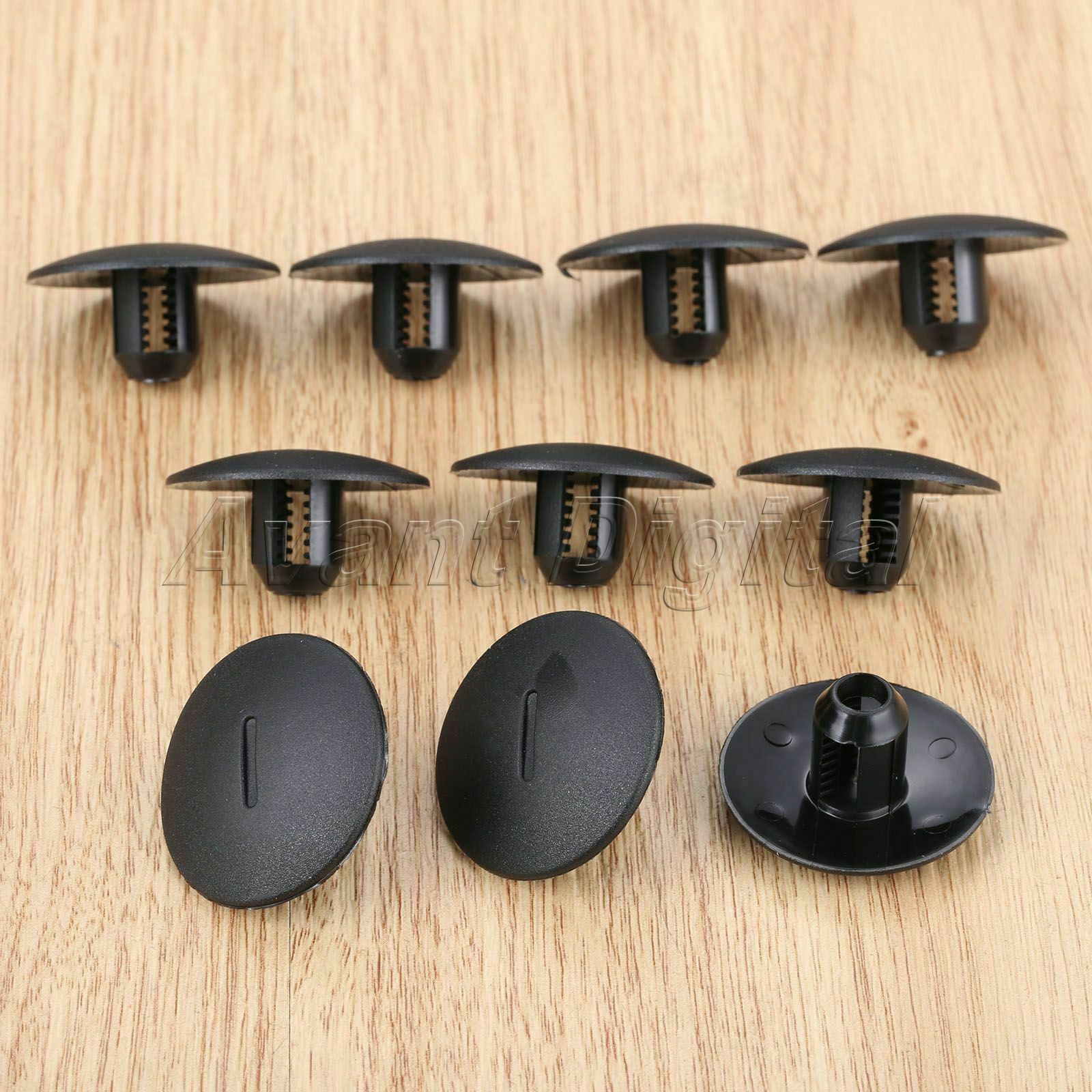 Auto 25Pcs Fender Bumper Clips Trim Fasteners Fit for Peugeot 408 307 206 Black