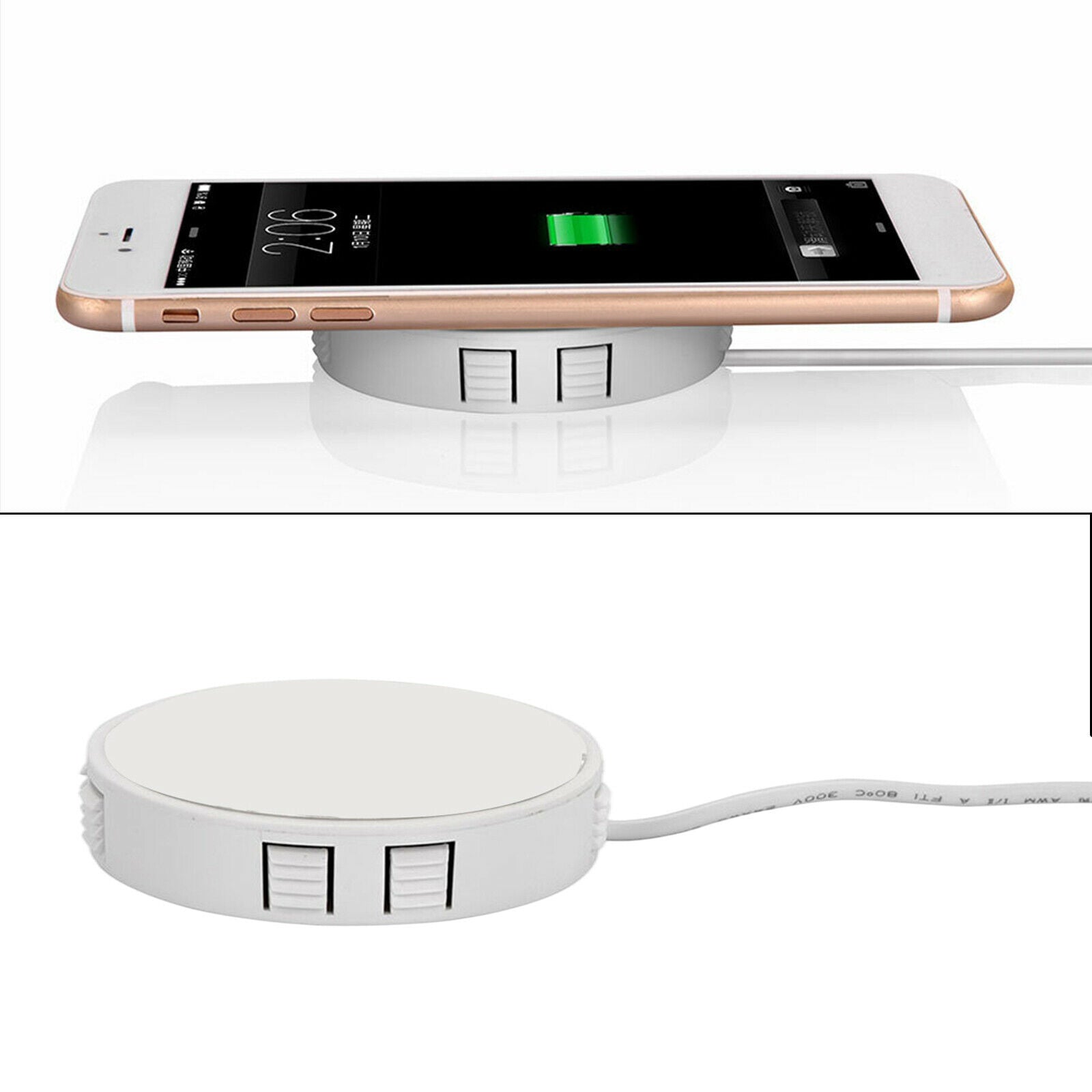 Qi TWS Embedded Wireless Charger for All Phones Restaurant Bar Marble Tables