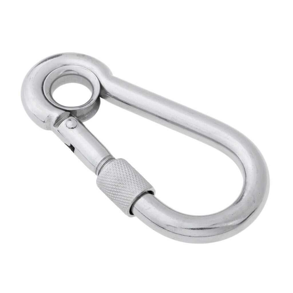 Stainless Steel Safety Carabiner Clip Hook Camping Climbing Hammock 11x120mm