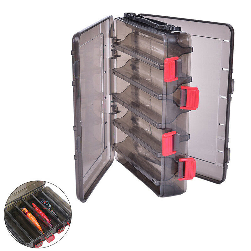 Fishing Lure Box Hooks Spoons Storage Boxes 10 Compartments Box Fishing Tackl Xz