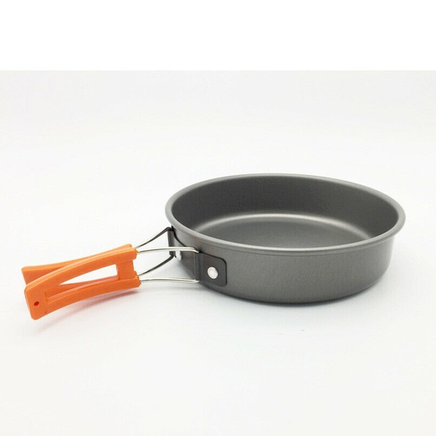 12xOutdoor Camping Hiking Cookware Cooking Picnic Pot Pan Set For 1-2 Person