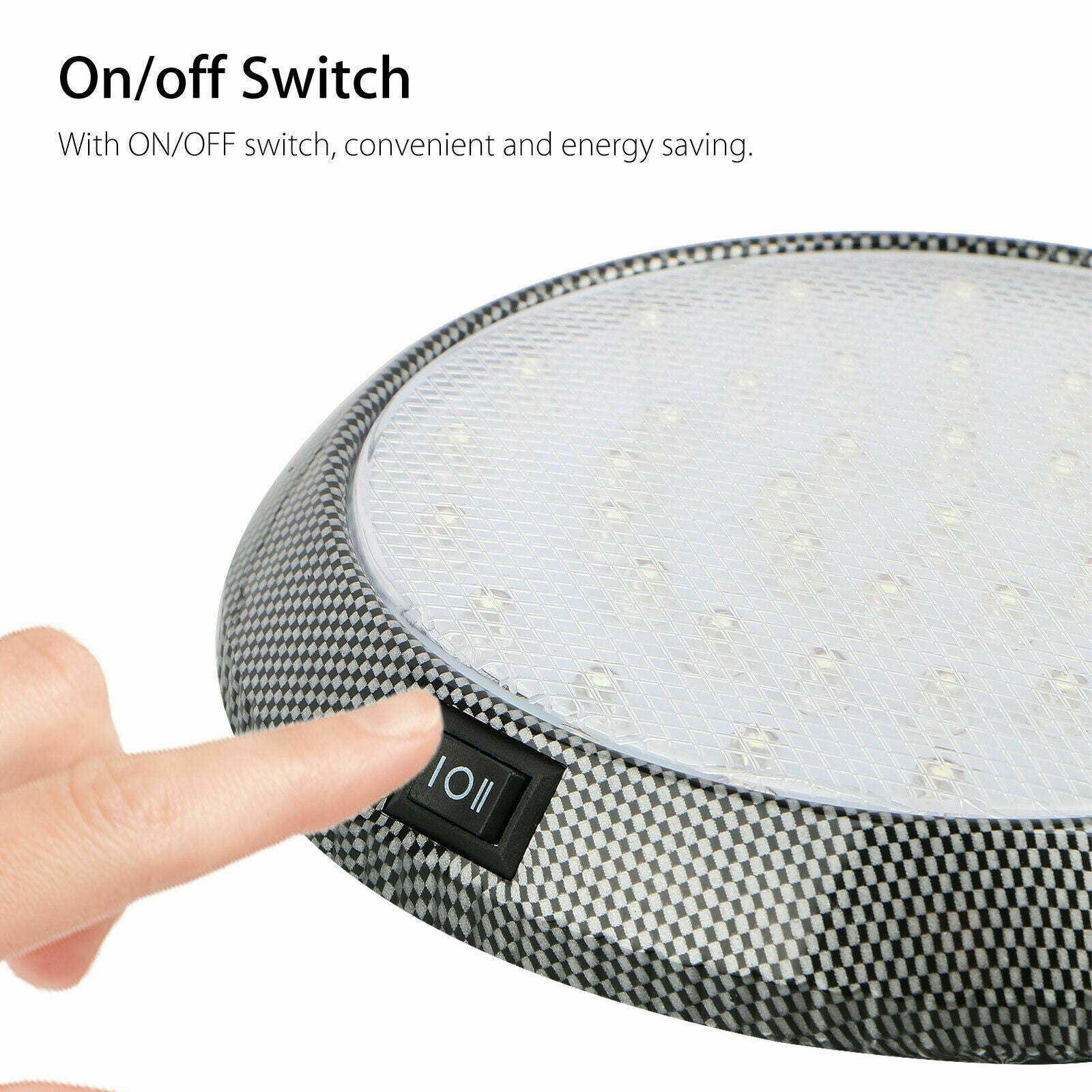 DC 12V White 46 LED Car Auto Round Dome Roof Ceiling Light Interior Bright White