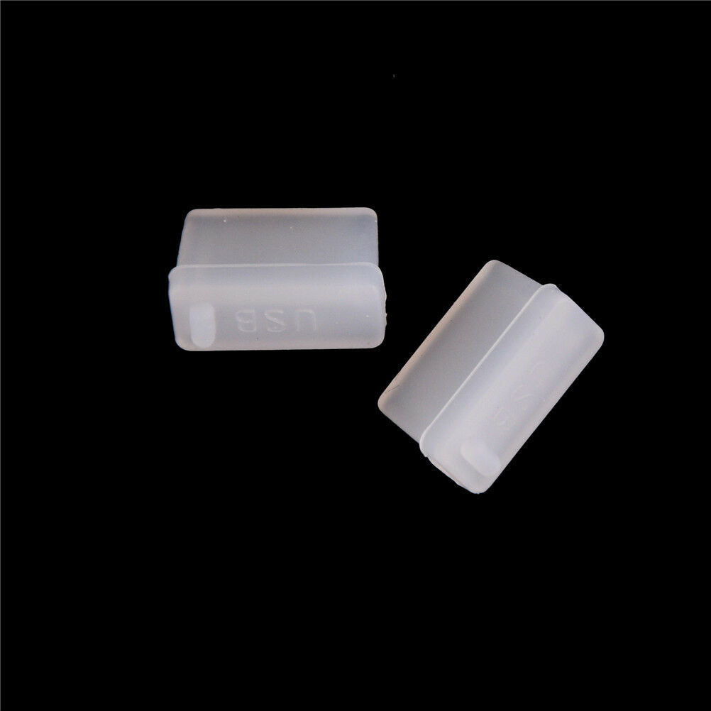 10pcs Clear Rubber A Type Female USB Anti Dust Protector Plugs Stopper CoverBDA