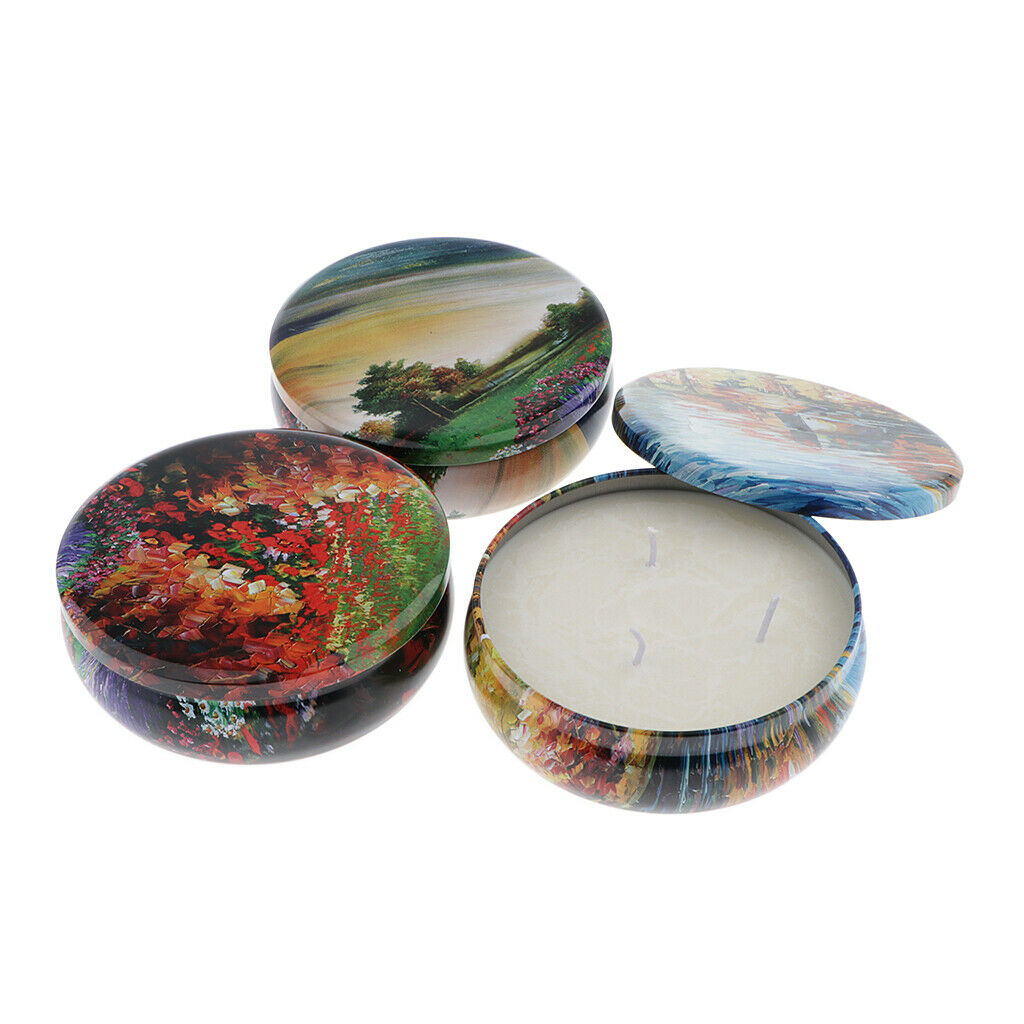 3Pcs Natural Soy Wax Candles with Cotton Wicks Smokeless Scented Candles Decors