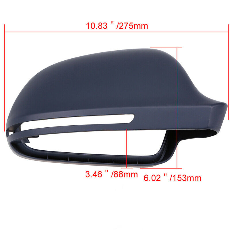 Grey Front Right Side Mirror Cover Cap Fit Audi A4/S4/Avant/quattro 2008-2016