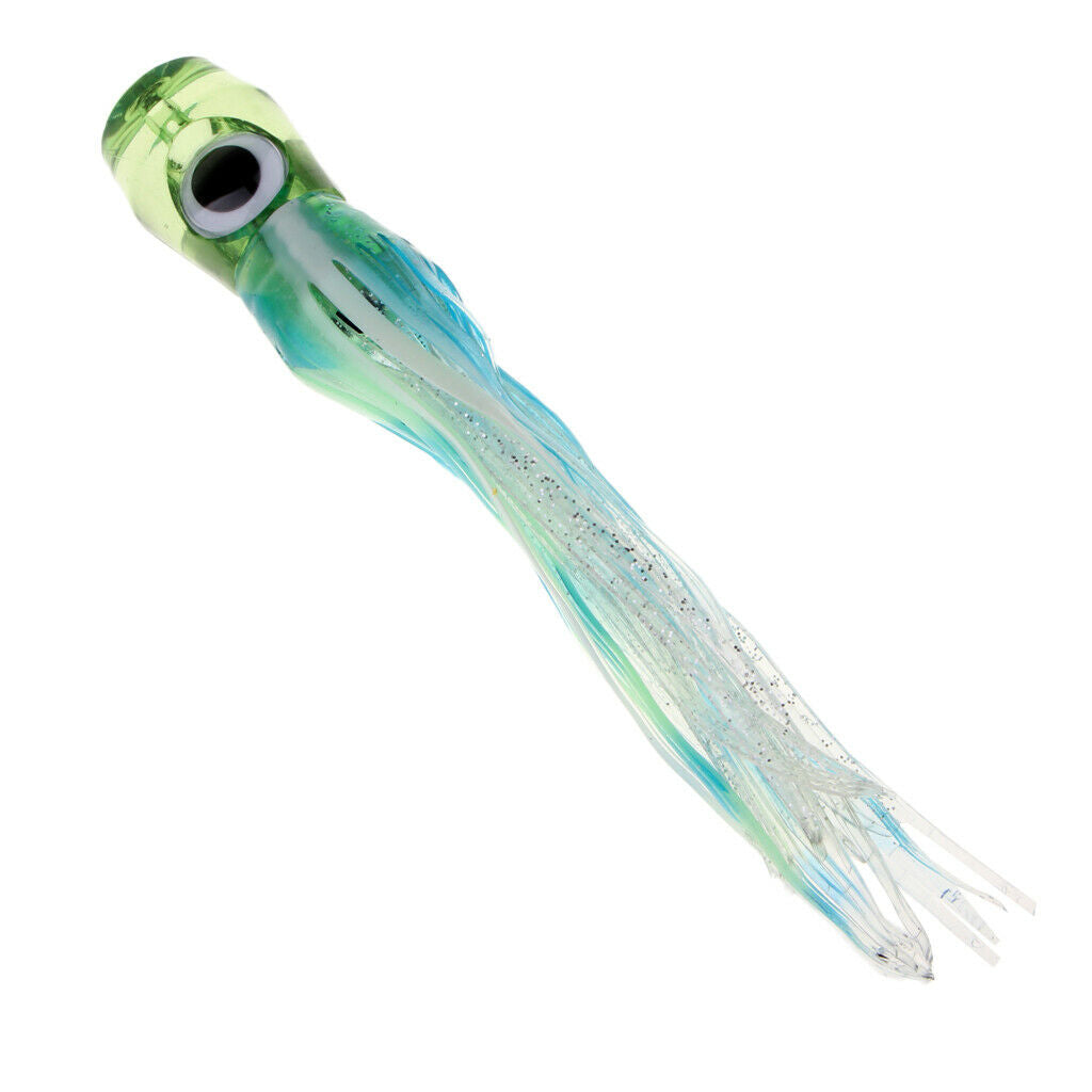 5pcs Soft Squid Octopus Skirt Bait Marlin Tuna Trolling Lure Big Game Fishing