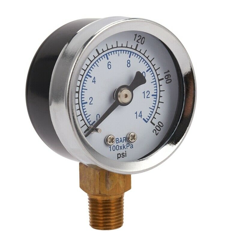 Ts-40-14 Bar 0-200 Psi 0-14 Bar Pressure Gauge 1/8 Male Npt Pressure Gauge AirV1