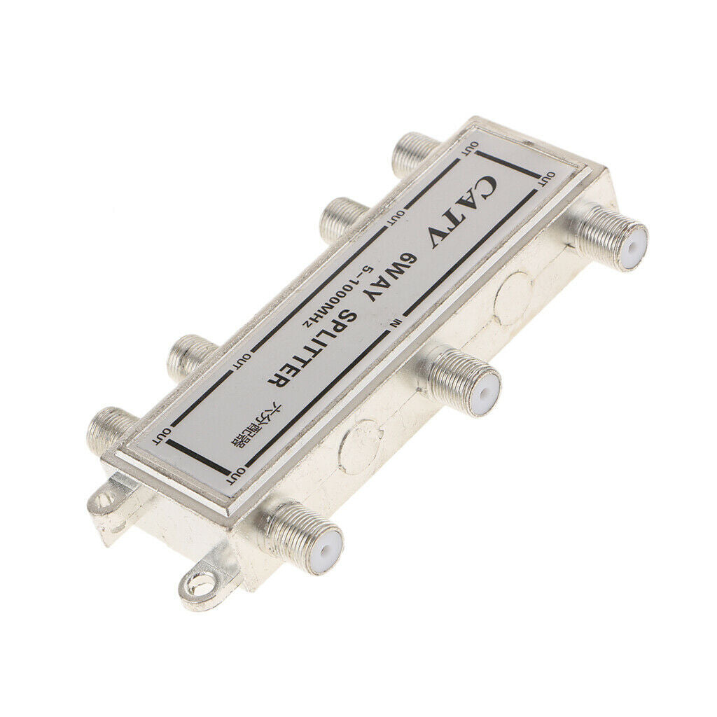 6 Way Coaxial Cable Splitter Coax Splitter / TV Splitter / RG6 Splitter