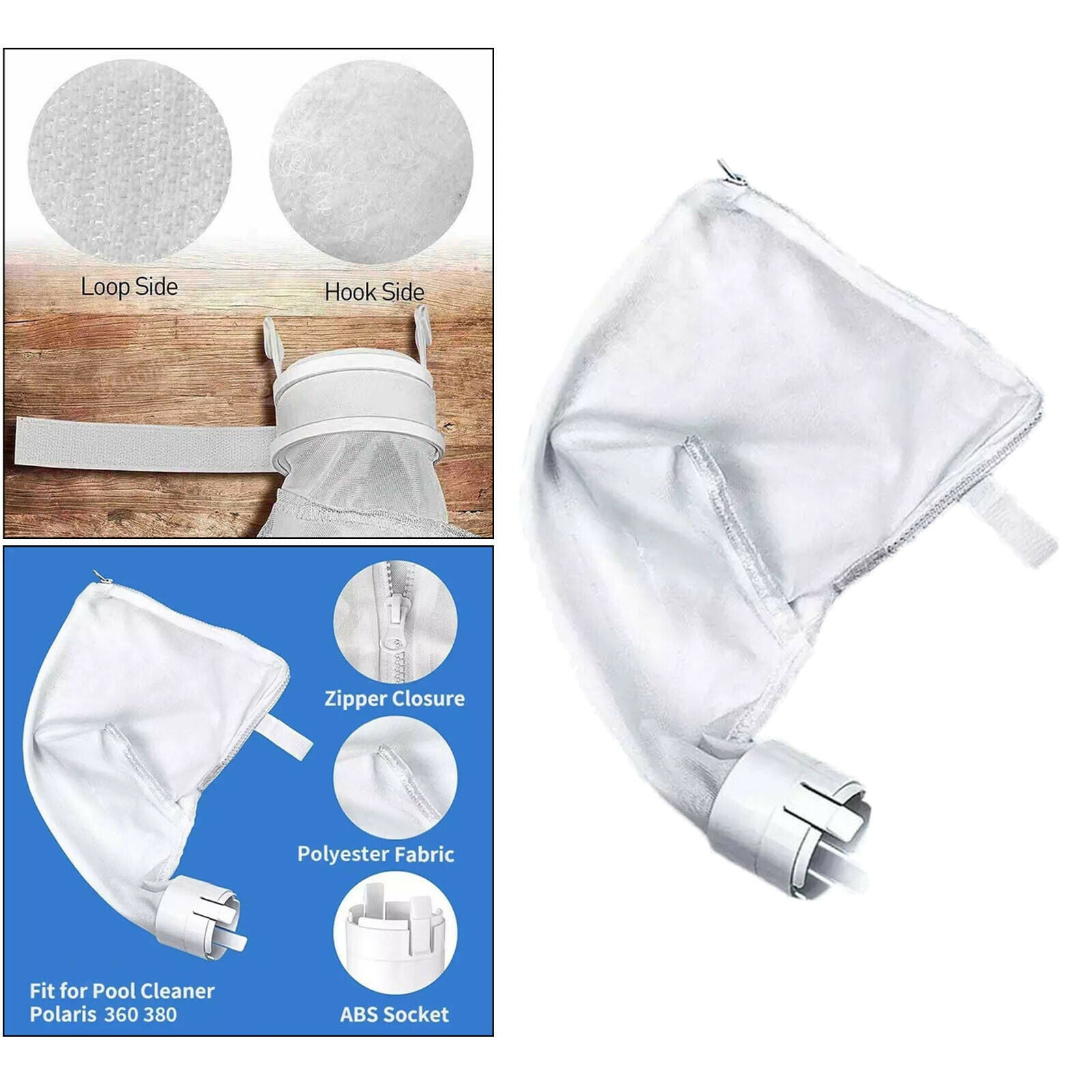 Pool Cleaner All Purpose Bag Fits Polaris 360, 380 Pool Cleaner Zippered