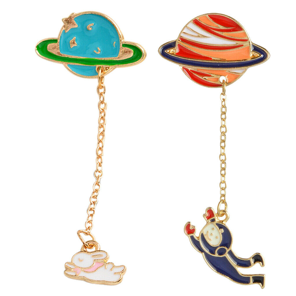 Personality creative planet series cartoon brooch jewelry accessory