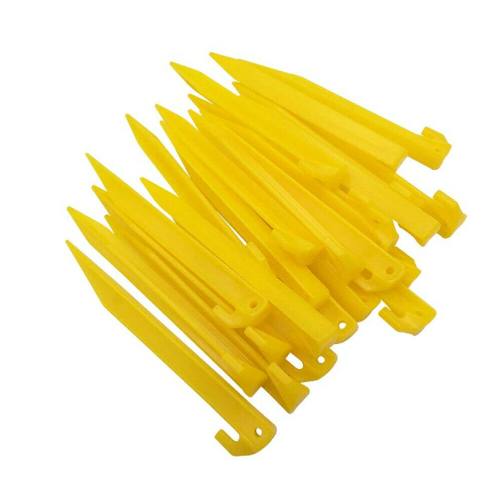 Plastic Tent Pegs Durable Spike Hook Awning Camping Caravan Pegs Accessory HN US