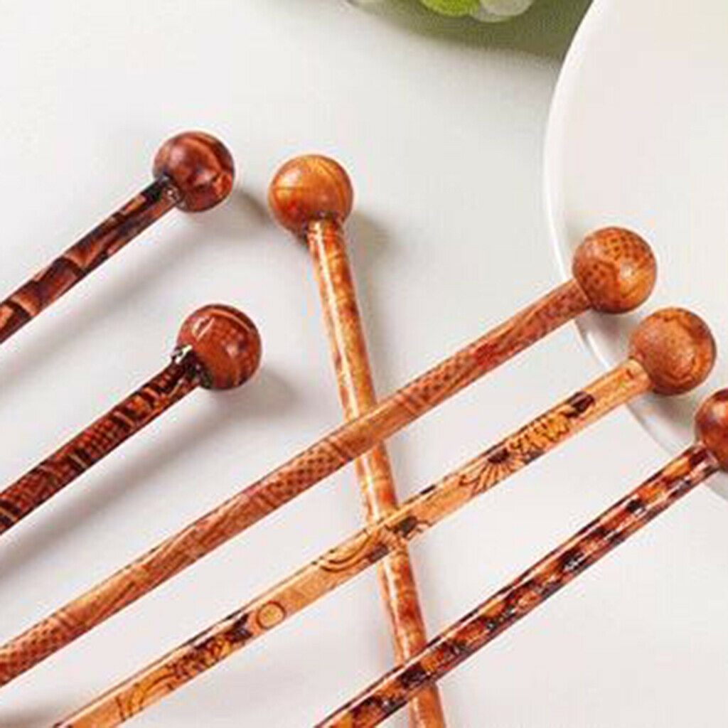12x 13cm Craft Retro Wood Hair Pin Chopsticks Handmade Hair Stick Clip
