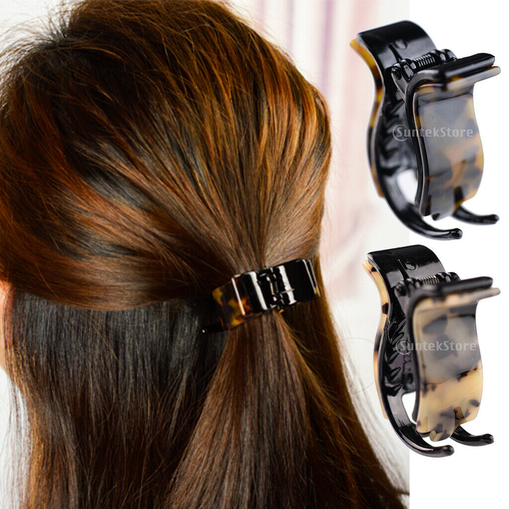 Women Leopard Barrette Barrettes Leopard Acetate Headwear Light Brown