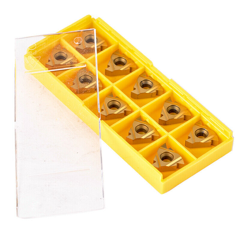 10 Pcs 16Er Ag60 Insert Ser1616H16 Lathe Thread Turning Tool Holder + Wrench