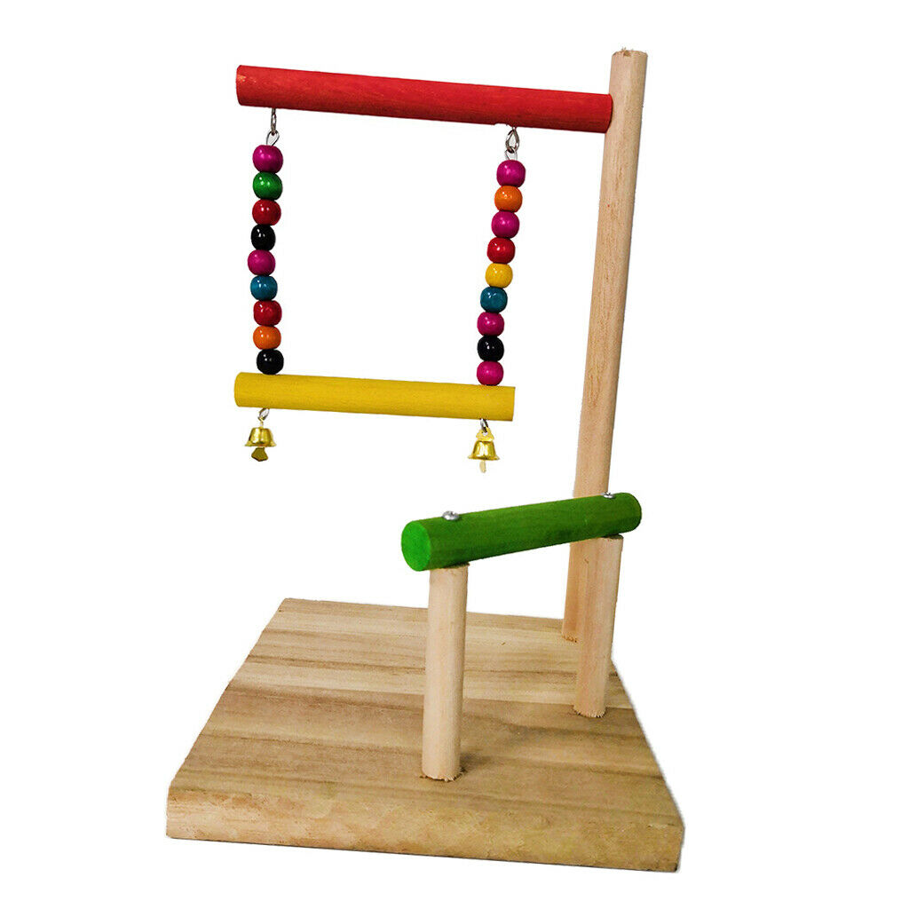 1 Bird Parrot Perch Stand Birds Chew Toys Small Parakeets Cockatiels Conures