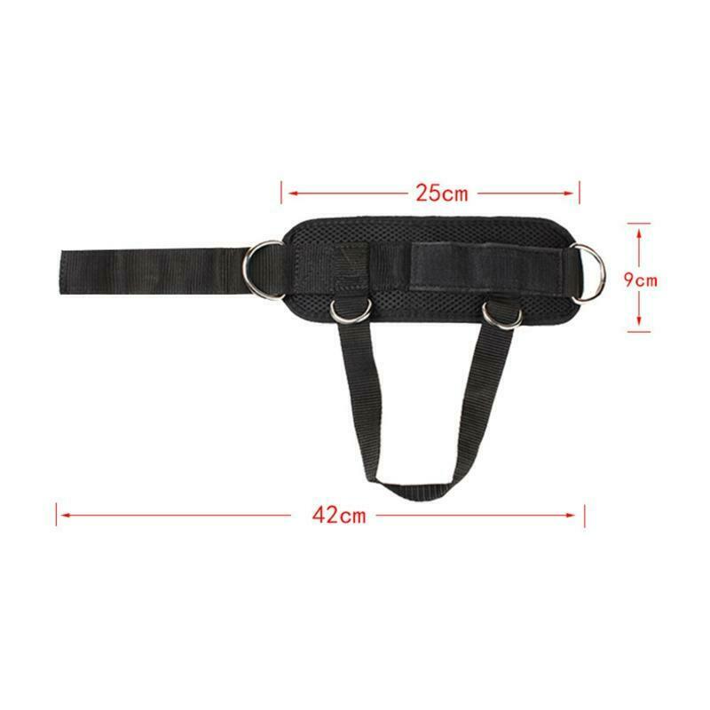 Adjustable 4 D-Ring Ankle Straps Gym Foot Cable Machine Fitness Thigh Glute Pad