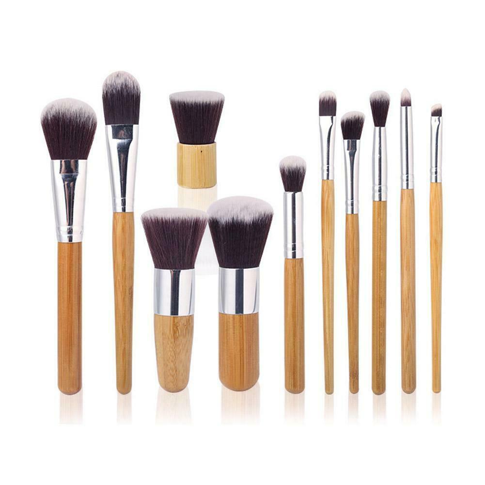 11Pcs Professional Makeup Brush Cosmetic Brushes Tools Kit Foundation Set  @