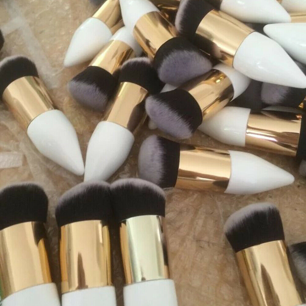 Pro Women White Large Round Head Foundation Powder Puff Makeup Brush