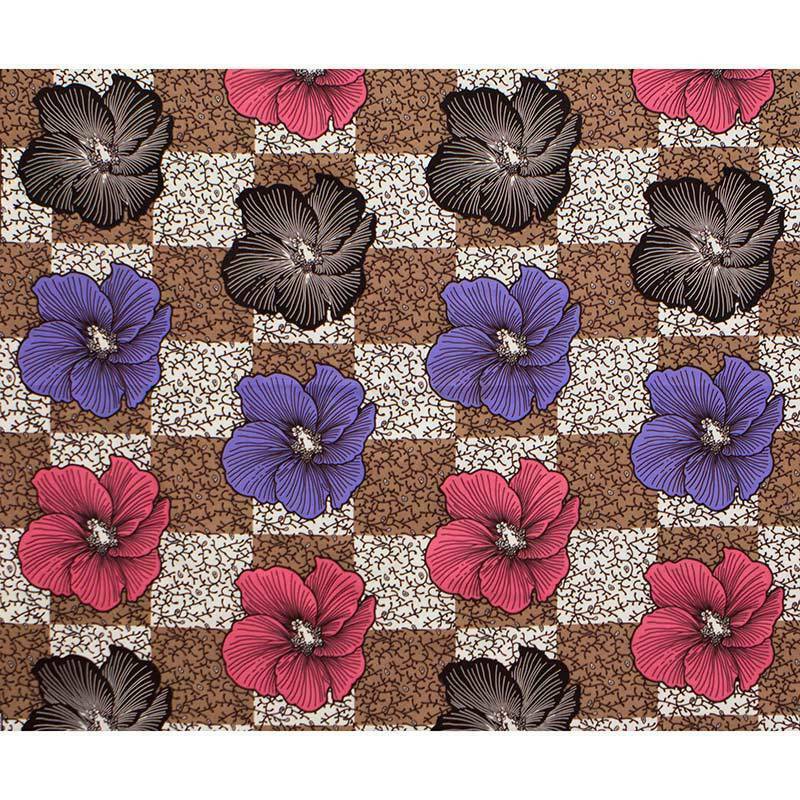 Polyester African Wax Printing Cloth Floral Ankara Fabric Clothing Sewing DIY