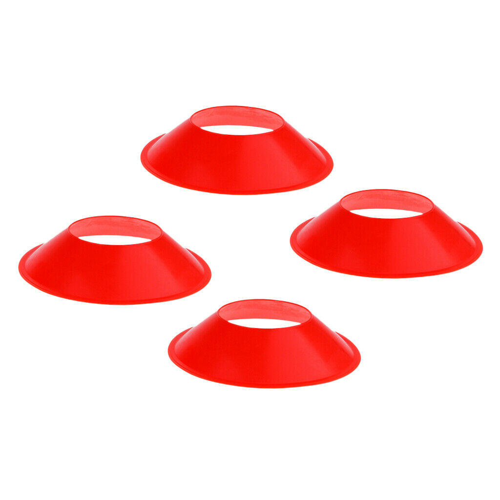 4pcs Football Soccer Training Mark Disc Plate Obstacle Signpost  Red