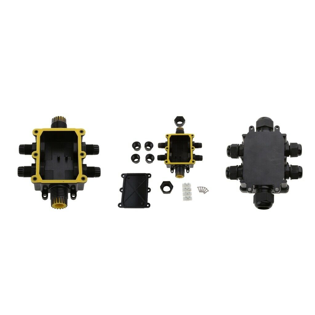 3Pcs 6 Way Outdoor Waterproof IP68 Underground Cable Connectors Junction Box