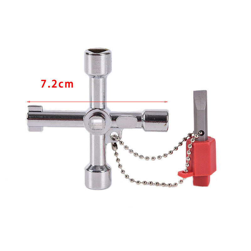 1pc Key Wrench Cross Switch Alloy Universal Square Wrench Tool For CupboardBDAU