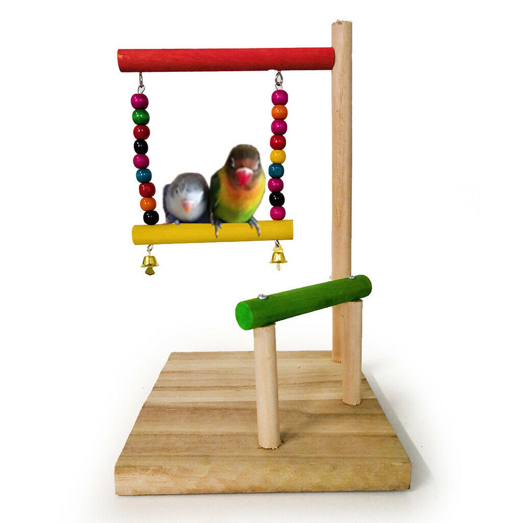 1 Bird Parrot Perch Stand Birds Chew Toys Small Parakeets Cockatiels Conures