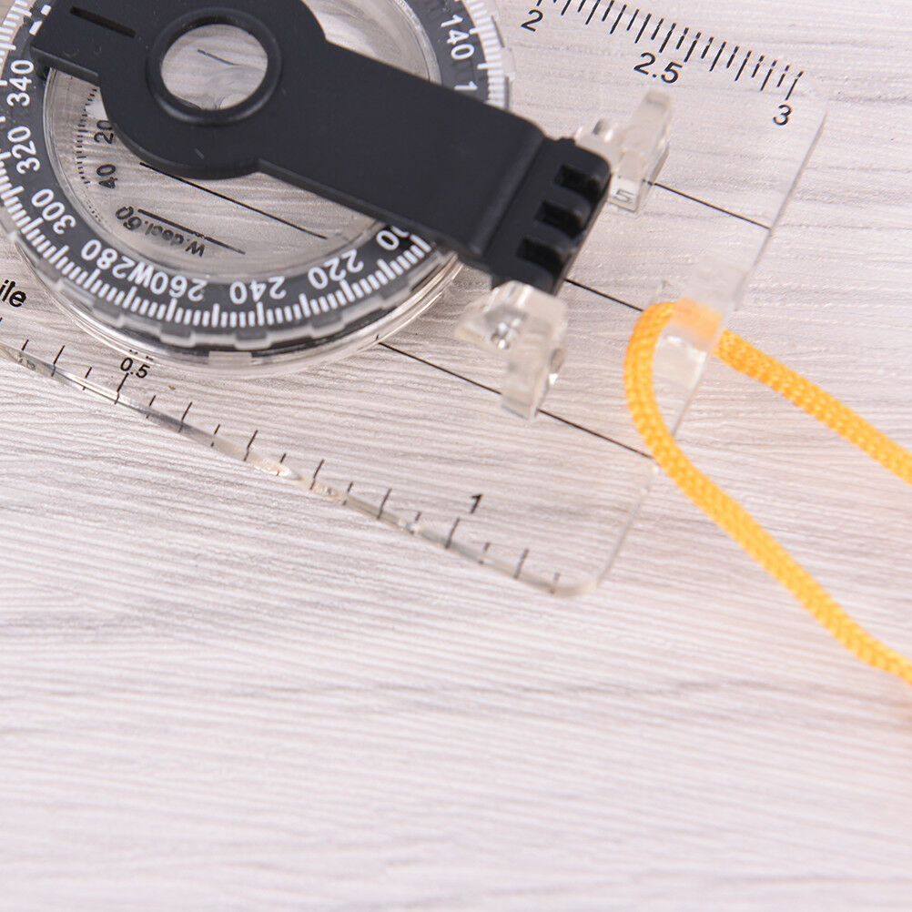 1pc portable fold compass mm inch travel baseplate ruler compass map BDAU